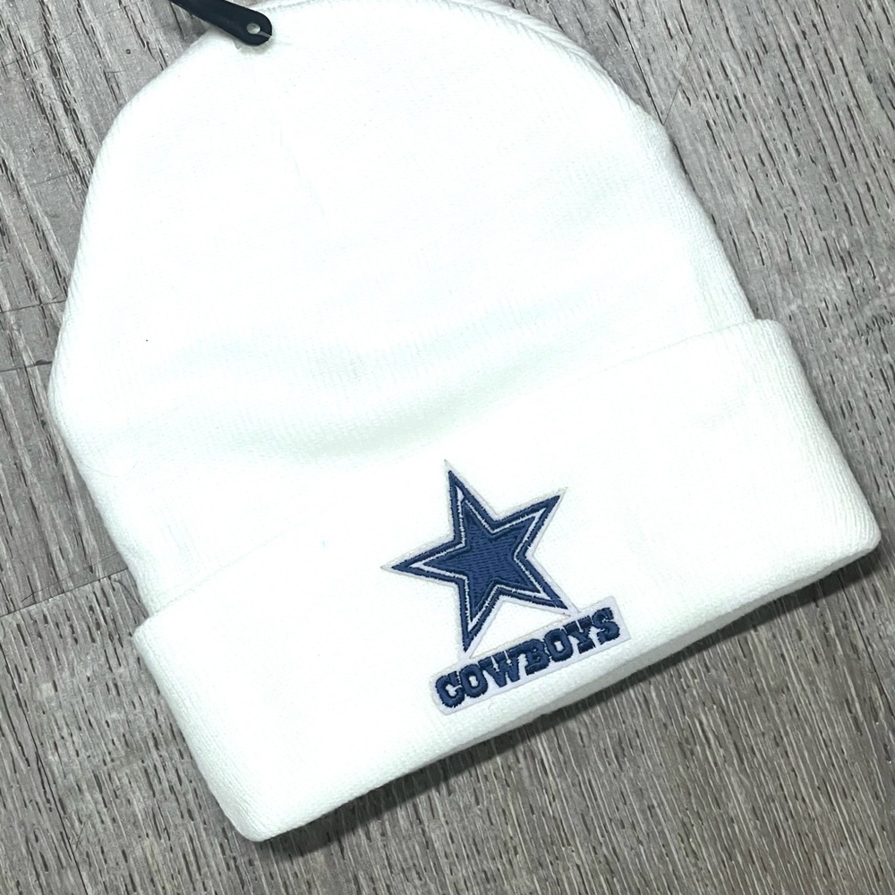 Dallas Cowboys Football  White Beanie